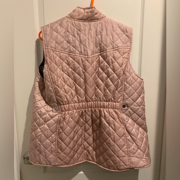 Casual Identity Women’s Large Reversible Puffer Button Up Vest Plaid Casual - Picture 5 of 9